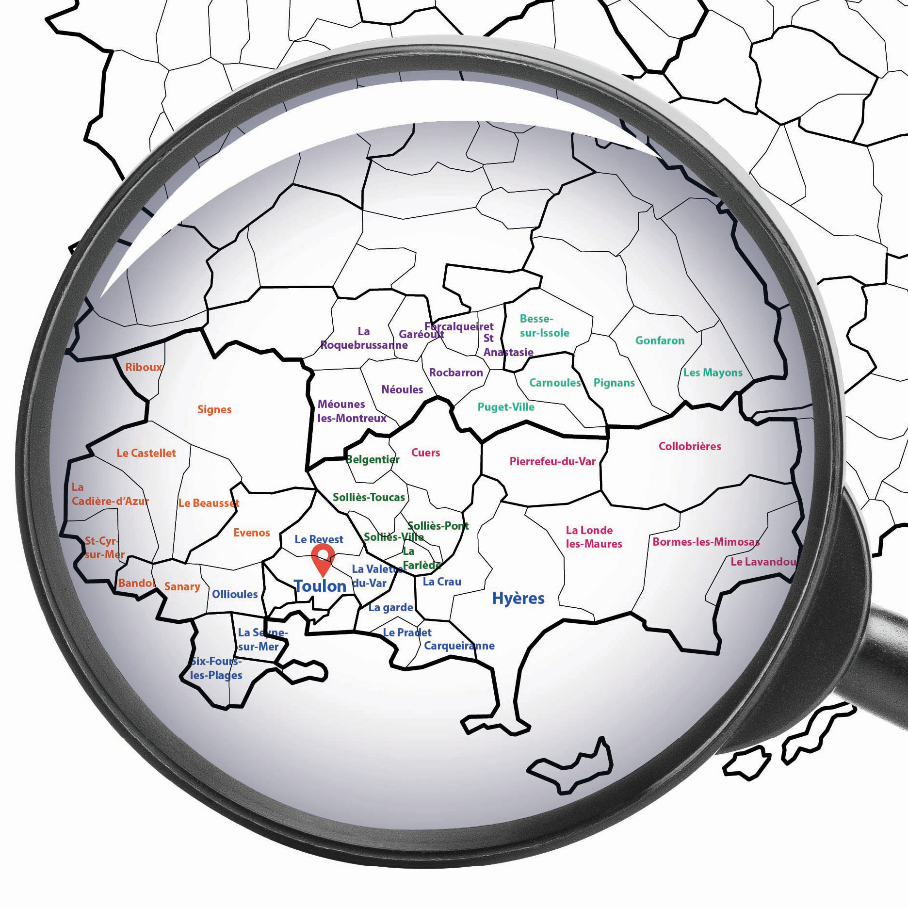 carte cap sérénité TPE-villes-localisation-intervention-var-pilotage-entreprise